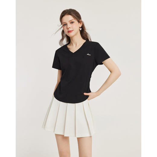 IEF/爱依服2025短袖上衣 春夏 韩版简约通勤气质V领设计百搭T恤N0383-X 商品图2