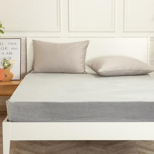 多喜爱美眠康牛奶绒床笠单件（灰/蓝） 商品图0