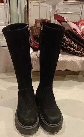 【门店同款】ENJOY冬季圆头弹力平底长靴 155443527