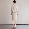 IWY/秋冬燕麦色职业装气质女神范西装套装高级感立领羊毛呢子外套CS2187 商品缩略图1