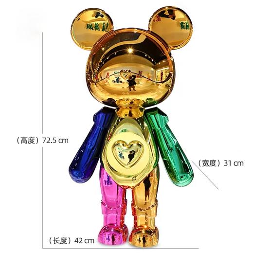 【原价1998元】星际熊 轻奢高档型公仔摆件 混色潮玩落地式电镀手办 高72cm 商品图3