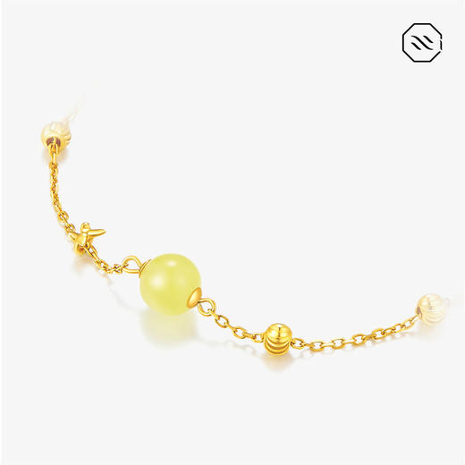 臻品莲华 925银镀金/蜜蜡8mm 手链 ADSSW24076268 商品图1
