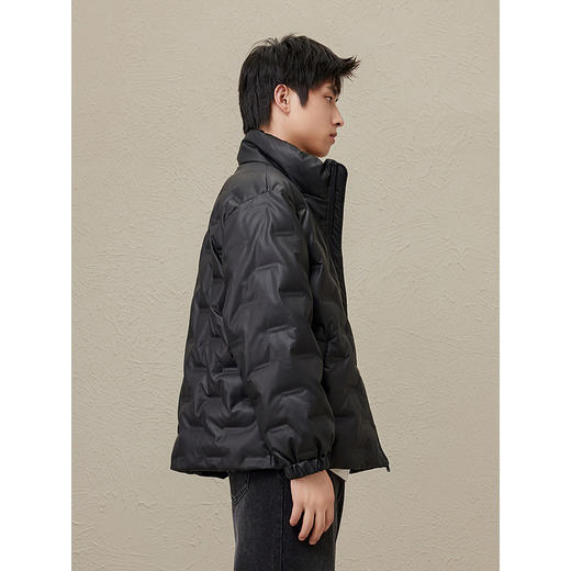 GXG男装   冬季热卖GXG男士纯色休闲百搭保暖立领短款羽绒服男外套鸭绒 商品图2