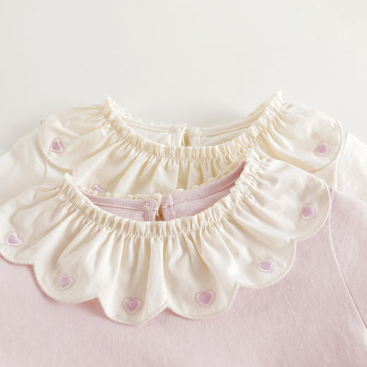 马克珍妮女童可爱花边领纯棉长袖T恤2025年春装新款250229 商品图4