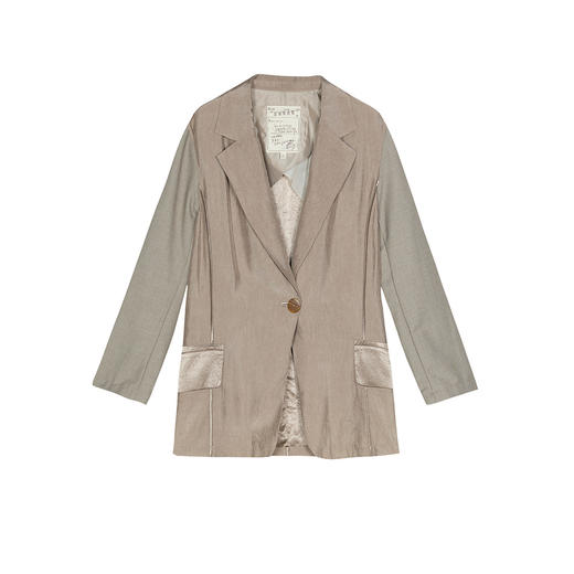 谜底西装外套女2025春季新品通勤风大廓形时尚醋纤西服251GW0110 商品图4