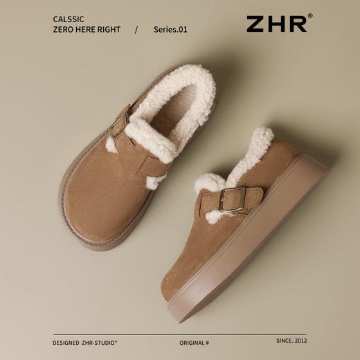 ZHR则则加绒保暖厚底勃肯鞋女轻便ins百搭冬季棉鞋全包博肯鞋 商品图8