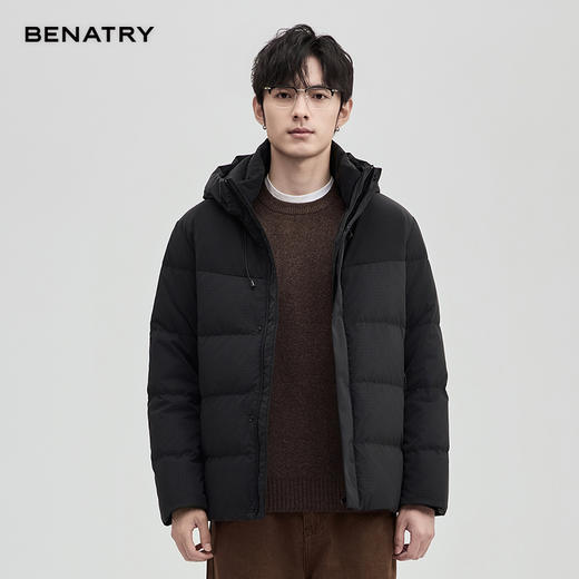 贝纳川通勤时尚连帽保暖男士面包服羽绒服ECT405251 商品图1