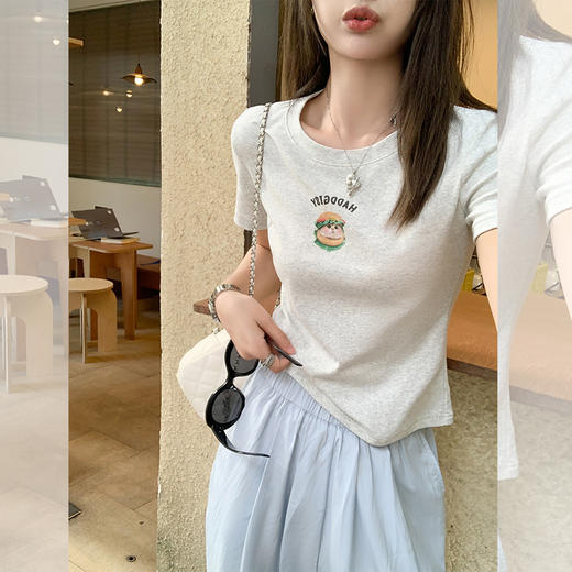 <曾小咸推荐> 猫咪汉堡印花T恤 商品图1