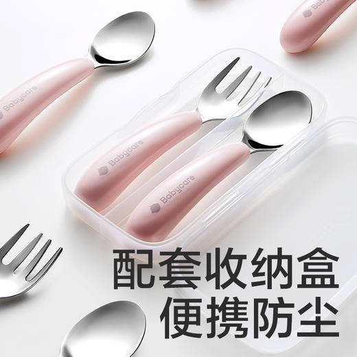 【babycare好物集】宝宝自主进食辅食316L不锈钢勺子短柄婴儿儿童学吃饭训练 商品图4