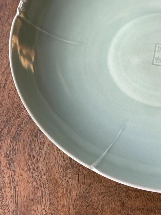 龙泉粉青釉“河濱遺範”款葵口大盘，顺丰包邮 商品图7