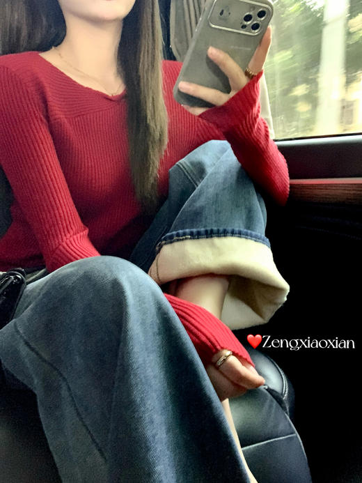 <曾小咸推荐>领口镂空毛衣修身打底衫 日常139.99/件 立减80 秒杀59.99件！！ 商品图8