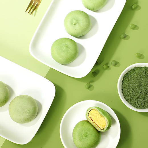 【味滋源】绿豆饼300g原味抹茶味 老式绿豆糕点休闲零食传统美食小吃 商品图6
