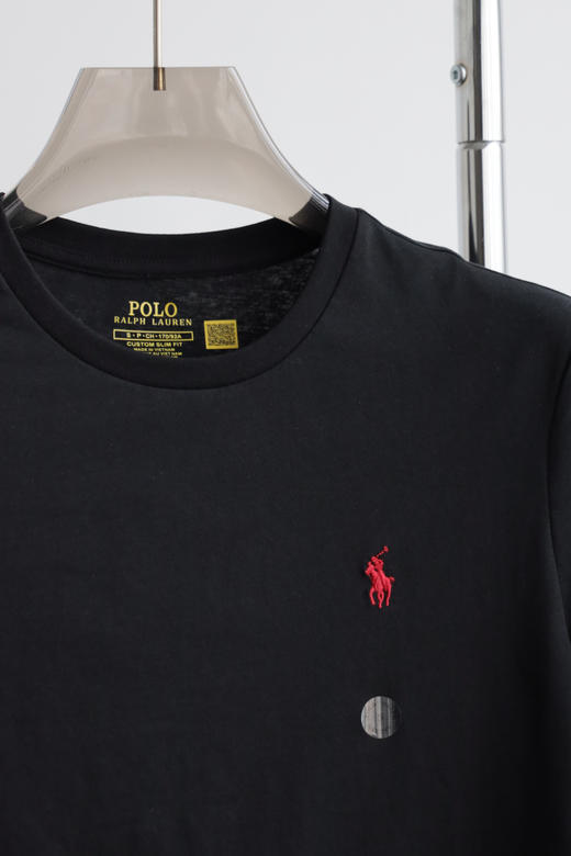 r.l 基础款圆领T恤 情侣款小马刺绣打底衫 TX368 商品图6