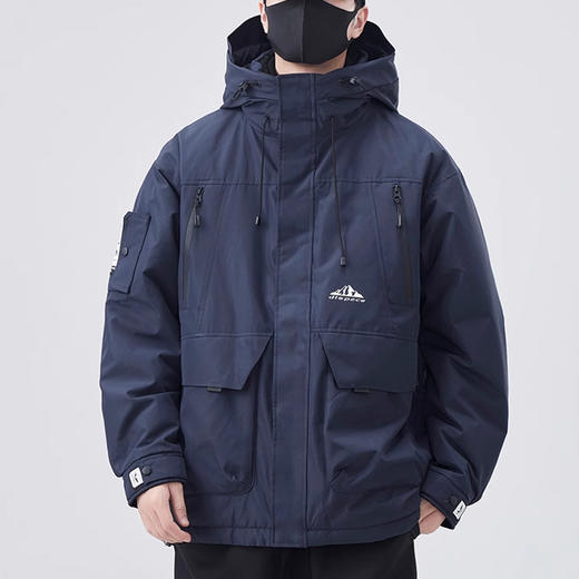 裁缝学苑MQ53 连帽工装羽绒服纸样男装冲锋衣外套上衣打版裁剪样板图 商品图0