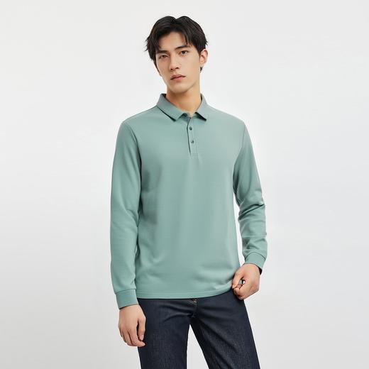 【福利款】罗蒙春秋男士仿丝光polo衫男长袖t恤男商务男士polo衫长袖 商品图10