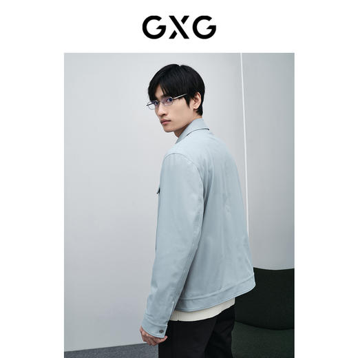 GXG男装 零压系列雾霾蓝翻领夹克 简约休闲好搭外套夹克 春季热卖GFX12101421 商品图3