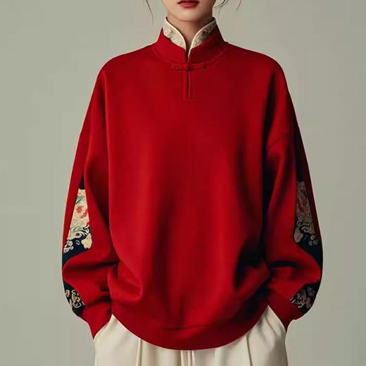 裁缝学苑AQ416新中式红色卫衣纸样女装国风拜年服上衣打版裁剪样板 商品图1