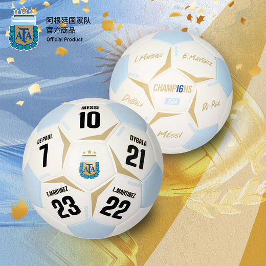 【官方正版】阿根廷国家队 | 2024美洲夺冠纪念足球五号球 商品图1
