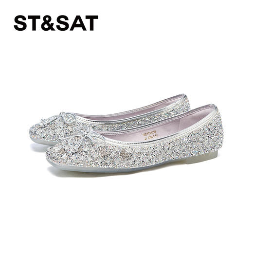 【甜美芭蕾】星期六闪亮蝴蝶结平底单鞋SSD1111059 商品图11
