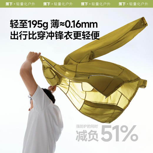【云粉节】【2件8.5折】6楼蕉下男士轻薄冲锋防晒衣（宽松款）WR93725吊牌价399 商品图3