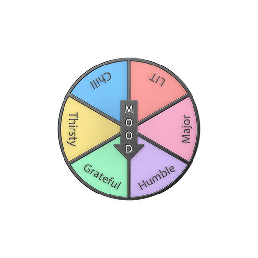 【POPGRIP泡泡骚】情绪指针 手机粘贴式气囊支架 Backspin旋转系列 轻轻一转 金属珐琅 商品图1