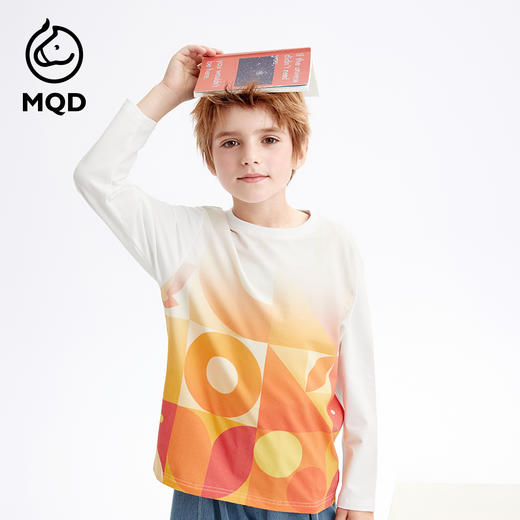 【G】【MQD】【专柜同款】童装男大童春秋装新款儿童T恤国风长袖潮 商品图0