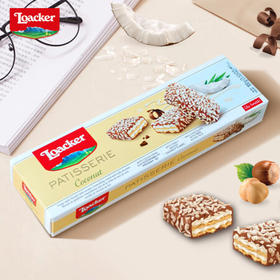 莱家椰子味白巧克力涂层饼干100g