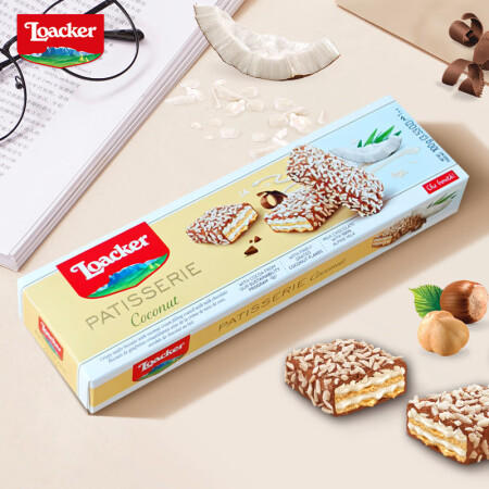 莱家椰子味白巧克力涂层饼干100g 商品图0