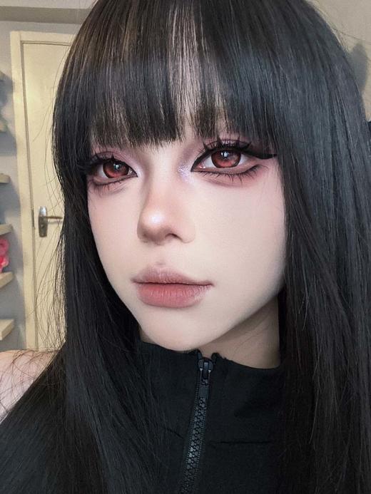 Hanawink 半年抛美瞳 哭哭奶酪红 直径14.5mm着色14.2mm 商品图4