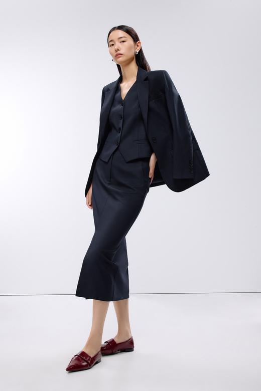 朗姿	梭织半裙深藏青色LAJK04WSK115A61 商品图6