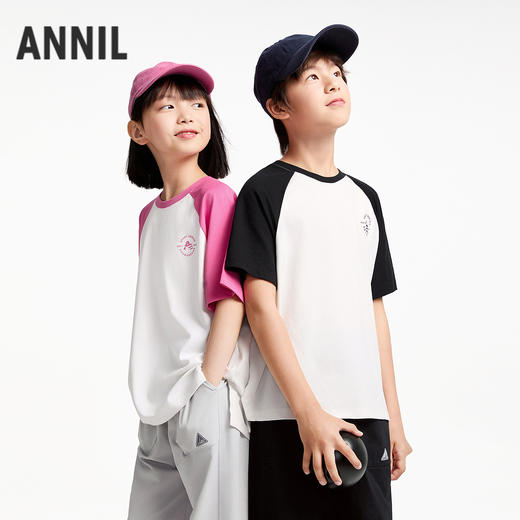 男女童圆领短袖T恤夏季新款安奈儿童装EM521037 商品图2