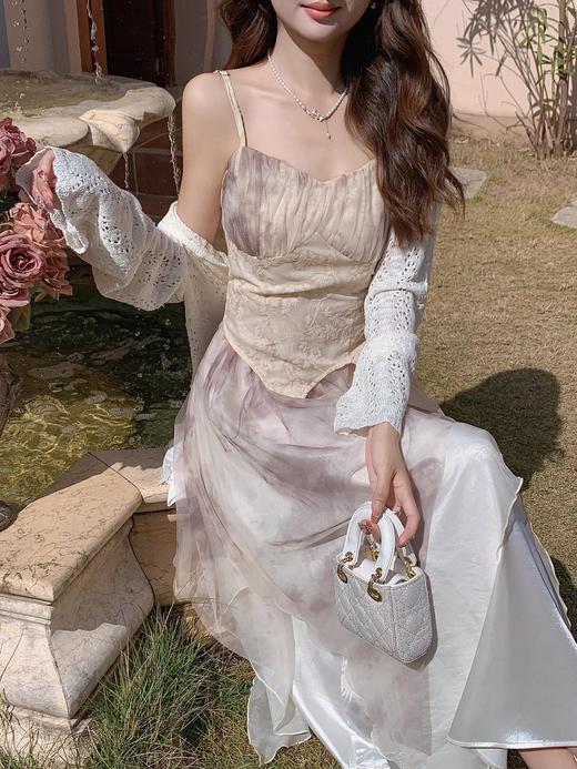 张心子【春日浮梦】镂空防晒针织衫开衫  U2501039 商品图7