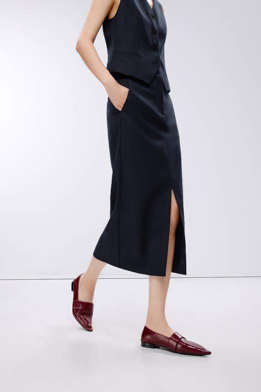 朗姿	梭织半裙深藏青色LAJK04WSK115A61 商品图4