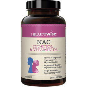 NAC胶囊 ｜nac乙酰半胱氨酸 120粒 甲状抵御力桥本备孕 肌醇  naturewise 结节支持
