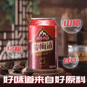 冰峰 酸梅汤饮料整箱 310ml*24罐装 西安老字号 传统古法熬制开胃酸梅汤果汁饮品（新老包装随机发货）