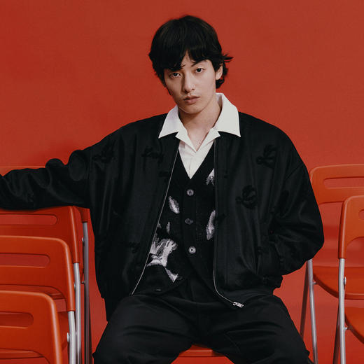 GXG男装 新年系列龙纹满印提花夹克复古棒球夹克男时尚棒球服热卖 商品图2