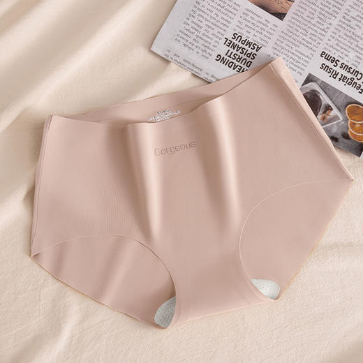 【美感好身材！穿搭无痕迹】瑜伽健身女士内裤桑蚕丝抗菌裆不夹臀少女生中腰无痕内裤。ry 商品图6