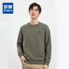 【桑蚕丝混纺】罗蒙春秋男装棉花糖工艺胸标卫衣男舒适休闲百搭男长袖T恤 商品缩略图0