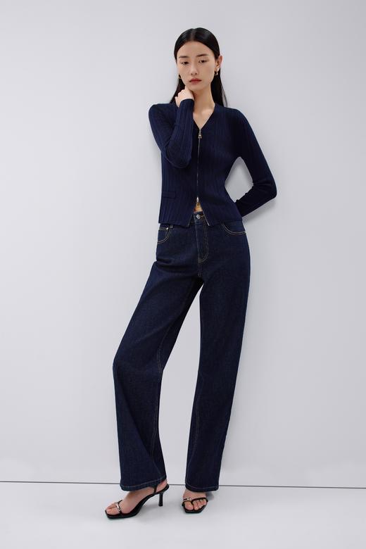 朗姿	针织针织开衫月夜深蓝色LAJK04KCD439A21 商品图8