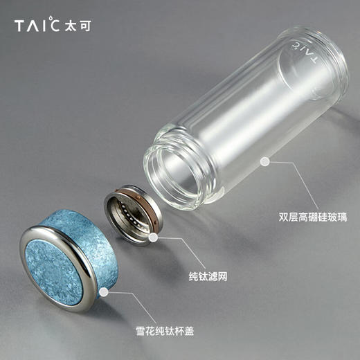 TAIC太可多立克抗菌抑菌保鲜双层隔热高档男女士加厚无铅高硼硅玻璃水 商品图8