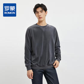 【双面摇粒绒】罗蒙秋冬男士加绒加厚保暖卫衣男休闲百搭舒适通勤男上衣