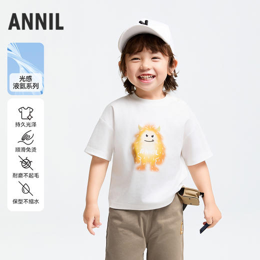 男童短袖液氨针织衫夏季新款安奈儿童装实体店同款XB511543 商品图0