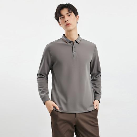 【双面含桑蚕丝】罗蒙男士经典polo衫男长袖t恤男春秋男士polo衫 商品图7
