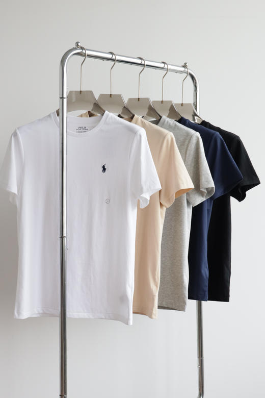 r.l 基础款圆领T恤 情侣款小马刺绣打底衫 TX368 商品图5