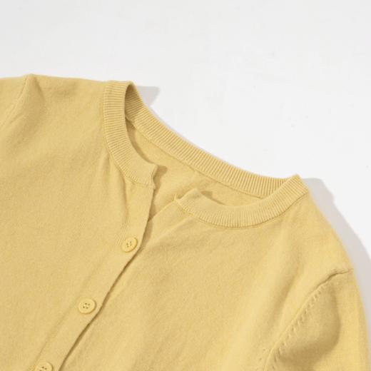 茧墨 雅致简约百搭圆V领开衫 商品图1