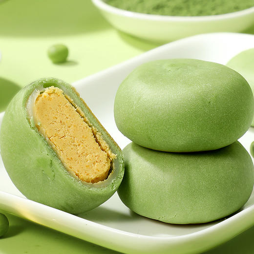 【味滋源】绿豆饼300g原味抹茶味 老式绿豆糕点休闲零食传统美食小吃 商品图5