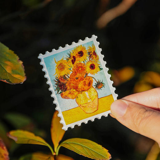 梵高莫奈名画邮票冰箱贴创意油画冰箱贴亚克力冰箱装饰画 商品图2