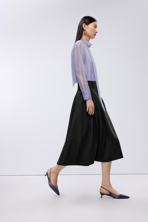 朗姿梭织半裙夜幕黑色LSJK01WSK103B01 商品图2