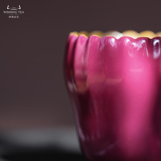 问鼎汝瓷鼎峰系列癸卯胭脂红佛手瓜杯 商品图4