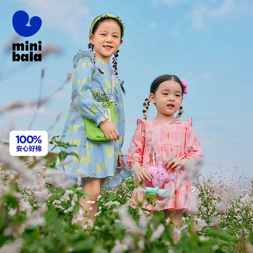【艺术家联名】迷你巴拉女童宝宝纯棉连衣裙甜美春季新款 商品图0